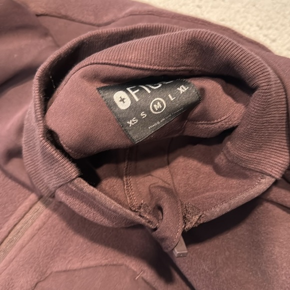 Figs men's On-Shift Fleece Jacket Brown Fleece Zip-Up Jacket size M - Picture 5 of 7